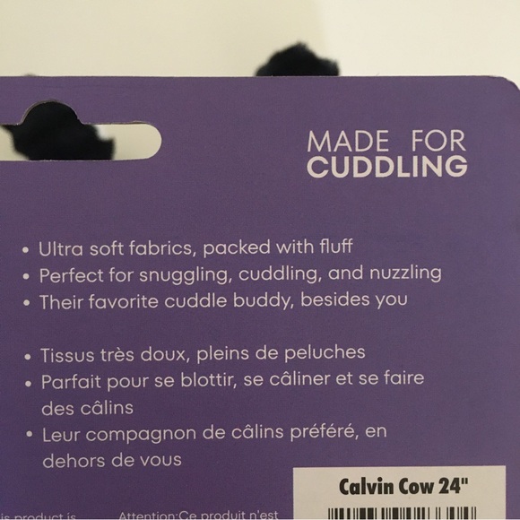 NEW Dog Toy Snuggler Long Leg 24” Calvin Cow has Squeaker | Patchwork Pet - Picture 4 of 9